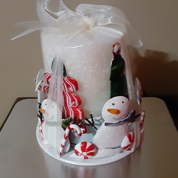 Source Unknown Other - ***Host Pick***Snowman Candle Holder with Candle